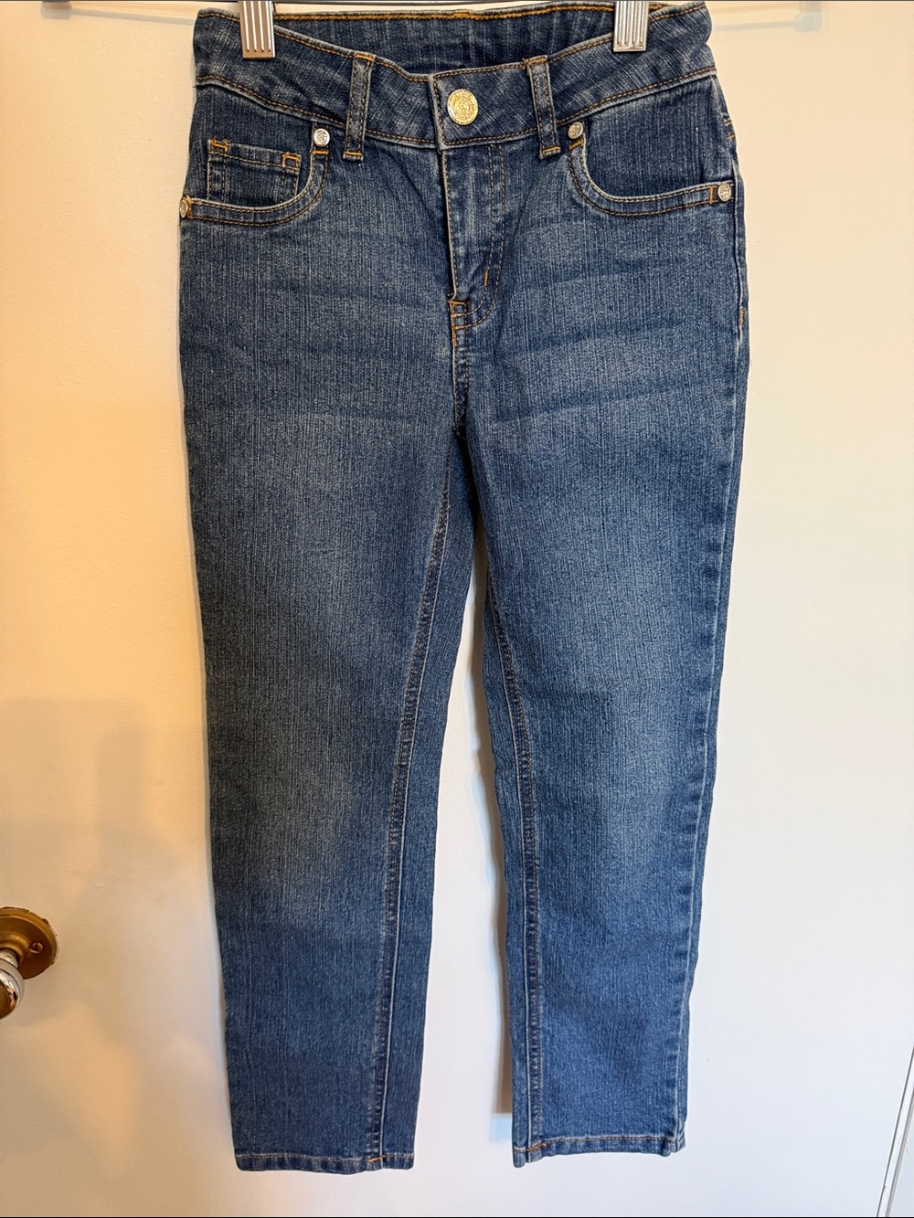 Sonoma Blue Cropped Girls Jeans - Midwash adjustable waist